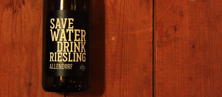 save water drink riesling allendorf